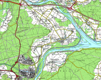 Das Bild zeigt die topografische Karte der Gemeinde Haiming